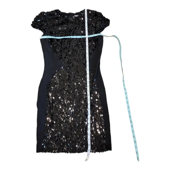 Revolve dress the population Sabrina Dress in Black Glass size medium - Picture 6 of 6